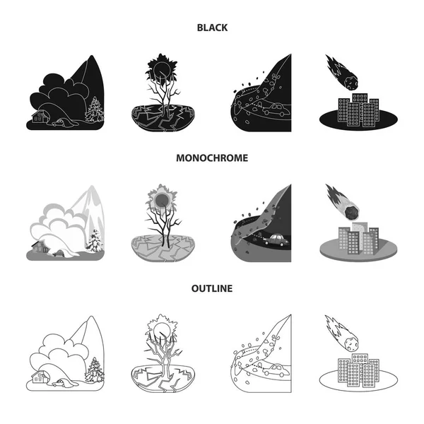 Objeto isolado de logotipo meteorológico e de socorro. Coleção de clima e ícone de vetor de colisão para estoque . —  Vetores de Stock