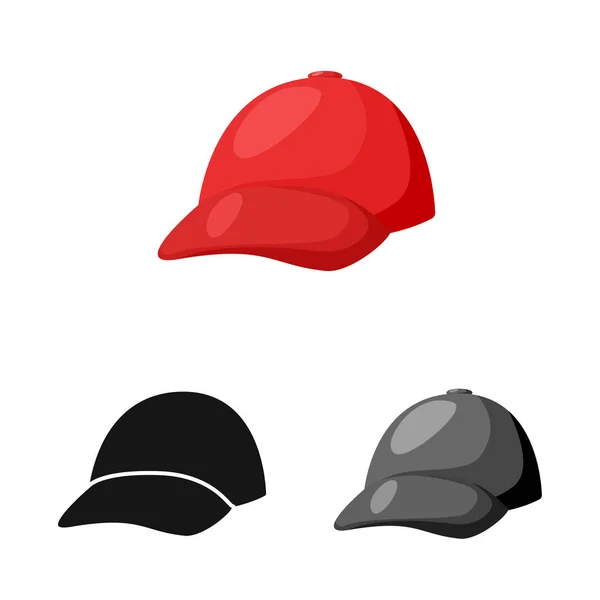 Illustrazione vettoriale del simbolo dell'abbigliamento e del cappuccio. Collezione di abbigliamento e berretto icona vettoriale per magazzino . — Vettoriale Stock