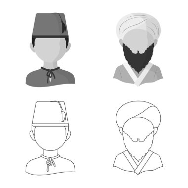 Kopyacı ve ikamet sembolü yalıtılmış nesne. Kopyacı ve kültür hisse senedi vektör çizim.