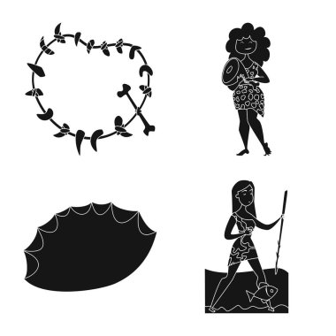 Vektör tasarım sapiens ve geliştirme sembolü. Web için sapiens ve yaş stok sembolü kümesi.