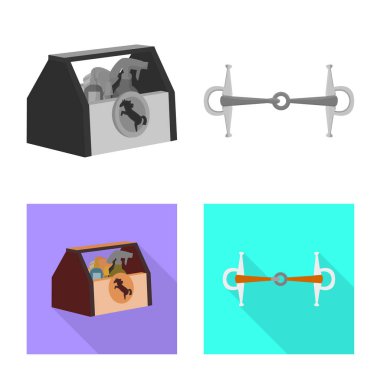 Vektör tasarım ekipman ve logo sürme. Ekipman ve rekabet stok vektör çizim topluluğu.