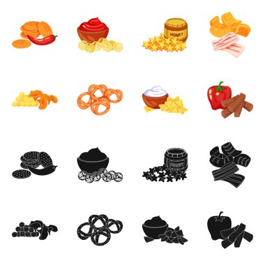 Tat ve daiç logo vektör Illustration. Tat ve hisse senedi için organik vektör simge kümesi.