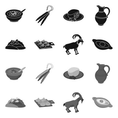 Kültür ve gezi simge vektör tasarımı. Kültür ve özgünlük hisse senedi vektör çizim seti.