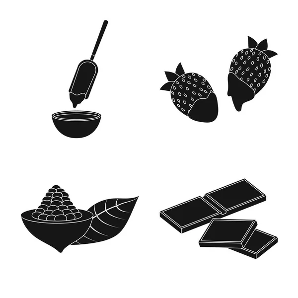 Illustration vectorielle de la cuisson et signe brun. Collection de cuisine et haricots symbole de stock pour la toile . — Image vectorielle