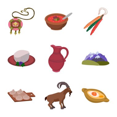 Kafkaslar ve geleneklerin izole nesne işareti. Kafkaslar ve özellikleri vektör simgesi stok için ayarlayın.