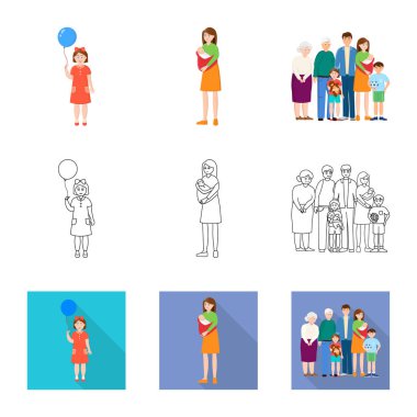 İzole işareti karakteri ve avatar nesne. Karakter ve portre hisse senedi simgesi için web topluluğu.