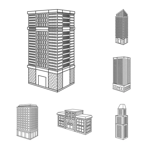 Projeto vetorial de casa e apartamento símbolo. Coleção de casa e símbolo de estoque moderno de web . — Vetor de Stock