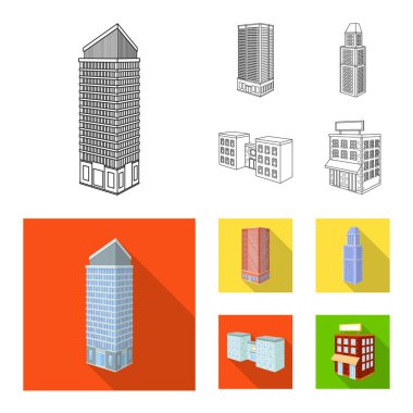 İnşaat ve yapı işareti yalıtılmış nesne. İnşaat ve Emlak hisse senedi vektör çizim.