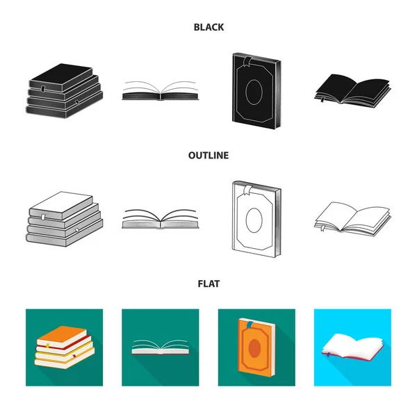 Isolerade objekt av utbildning och lock kännetecken. Utbildning och bokhandel lager vektorillustration. — Stock vektor