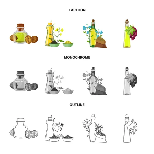 Diseño vectorial de icono saludable y vegetal. Conjunto de icono de vector saludable y agrícola para stock . — Archivo Imágenes Vectoriales