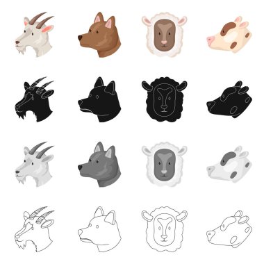 Tarım ve işareti yetiştiriciliği vektör tasarımı. Tarım ve organik hisse senedi vektör çizim koleksiyonu.