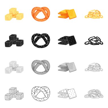 Oktoberfest ve bar simge vektör tasarımı. Oktoberfest ve hisse senedi için pişirme vektör simgesi ayarla.