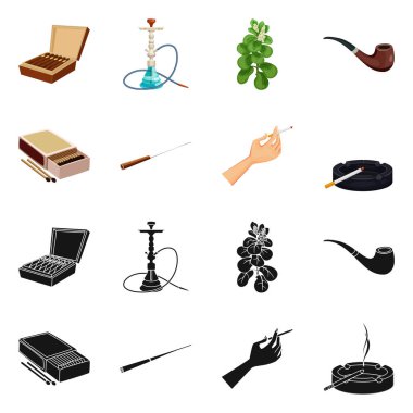 Çöp tasarımını vektör ve simge durdurmak. Hisse senedi için çöp ve alışkanlık vektör simge kümesi.