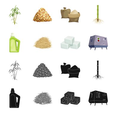 Çiftlik ve tarım simge vektör tasarımı. Hisse senedi için çiftlik ve teknoloji vektör simge kümesi.