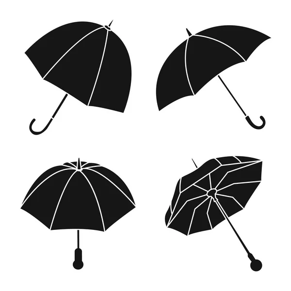 Ilustração vetorial de clima e ícone chuvoso. Coleção de tempo e chuva estoque vetor ilustração . —  Vetores de Stock