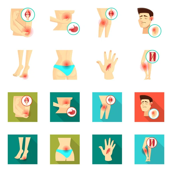 Illustrazione vettoriale dell'ospedale e simbolo di rendering. Set di ospedale e aiuto stock simbolo per il web . — Vettoriale Stock