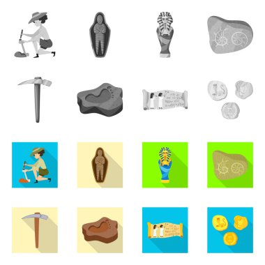 Hikaye ve öğeleri işareti vektör Illustration. Web için hikaye ve öznitelikleri hisse senedi simgesi kümesi.