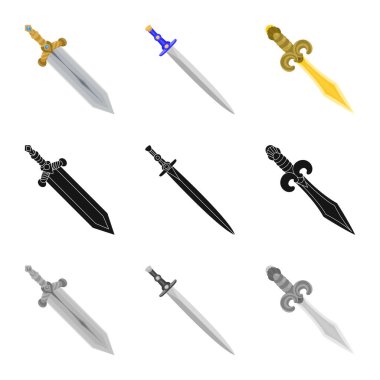 Oyun ve zırh logo vektör tasarımı. Bıçak vektör simge stok ve oyun topluluğu.