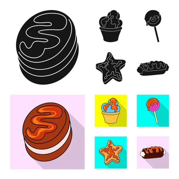 Διανυσματική σχεδίαση της ζαχαροπλαστικής και μαγειρικής εικονίδιο. Συλλογή της ζαχαροπλαστικής και προϊόντων σύμβολο μετοχής για το web. — Διανυσματικό Αρχείο
