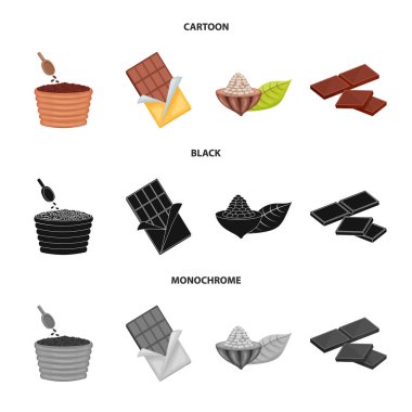 Gıda ve nefis logo yalıtılmış nesne. Gıda ve web için kahverengi hisse senedi simgesi toplama.