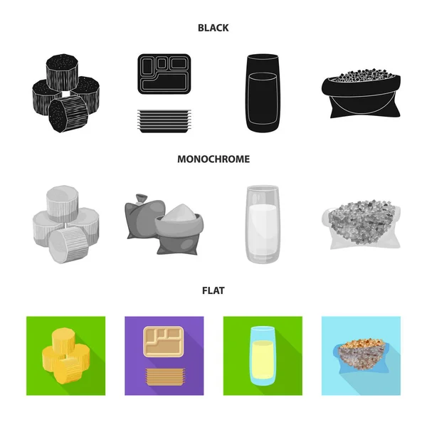 Vector ontwerp van pictogram boerderij en landbouw. Set boerderij en technologie voorraad vectorillustratie. — Stockvector