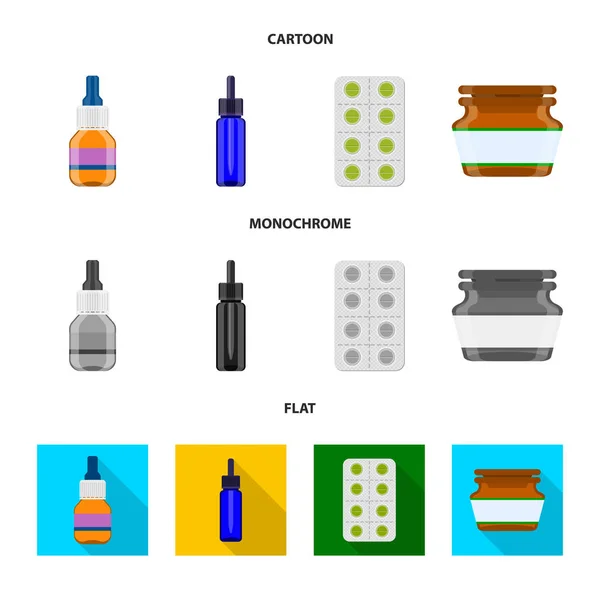 Objeto isolado do ícone de varejo e saúde. Coleção de símbolo de estoque de varejo e bem-estar para web . — Vetor de Stock