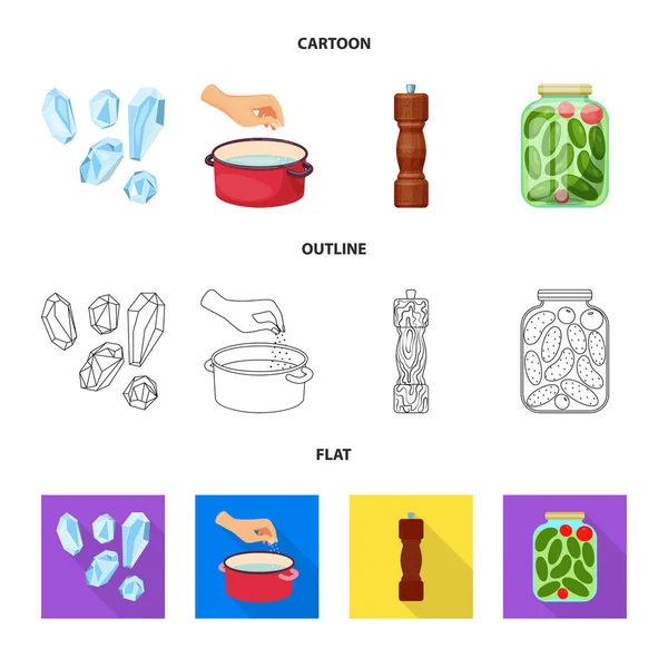 Ilustración vectorial de cocina y señal de mar. Colección de cocina y hornear símbolo de stock para la web . — Vector de stock