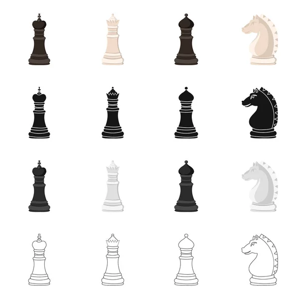 Векторная иллюстрация мат и тонкая иконка. Набор иллюстраций для вектора запаса и шаха . — стоковый вектор