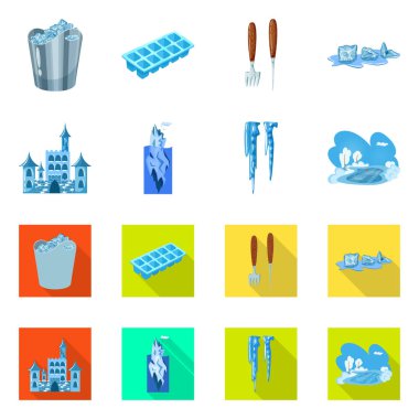 Doku ve donmuş işareti vektör çizimi. Doku ve web için şeffaf hisse senedi simgesi toplama.