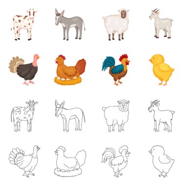 Üreme ve mutfak simge vektör tasarımı. Set ıslahının ve organik stok vektör çizim.