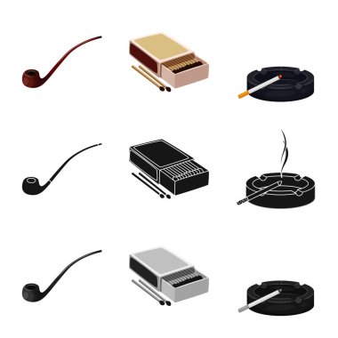 Çöp tasarımını vektör ve sembol durdurmak. Çöp ve alışkanlık hisse senedi vektör çizim seti.