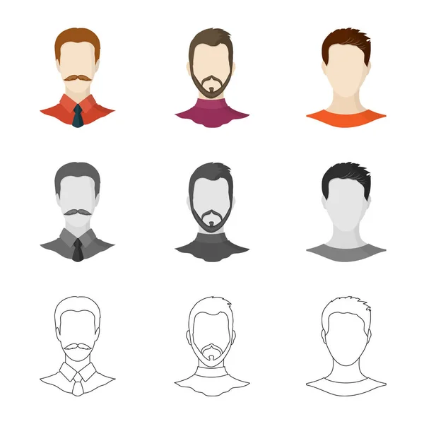 Diseño vectorial de icono profesional y foto. Conjunto de ilustración vectorial profesional y de perfil . — Vector de stock