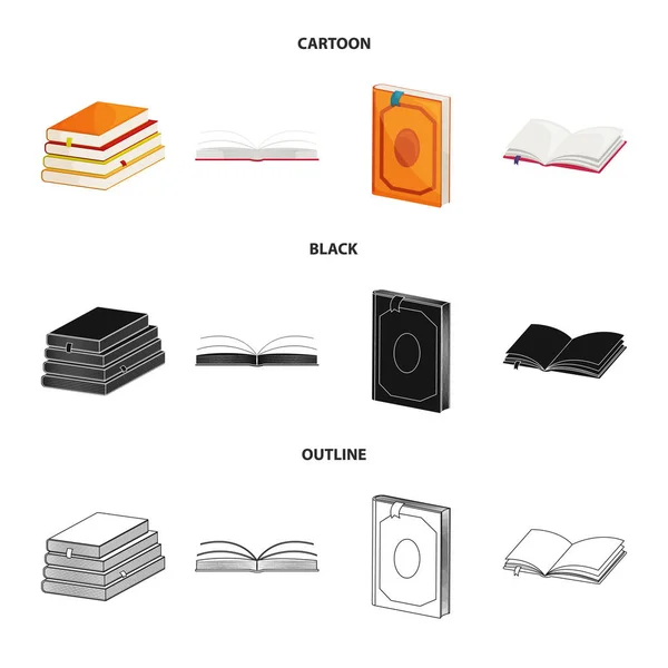 Diseño vectorial del icono de formación y portada. Colección de ilustración vectorial de material de formación y librería . — Archivo Imágenes Vectoriales