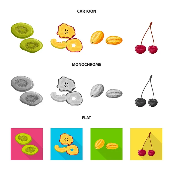 Vektorové ilustrace potravin a surovin znamení. Kolekce příroda a jídlo burzovní symbol pro web. — Stockový vektor