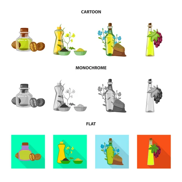 Oggetto isolato di segno sano e vegetale. Serie di sano e agricoltura stock vettore illustrazione . — Vettoriale Stock