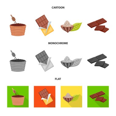 Gıda ve nefis logo yalıtılmış nesne. Gıda ve kahverengi hisse senedi vektör çizim koleksiyonu.