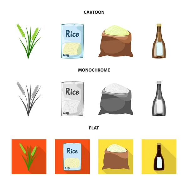 Objeto isolado de cultura e sinal ecológico. Conjunto de corte e ícone vetor de cozinha para estoque . —  Vetores de Stock