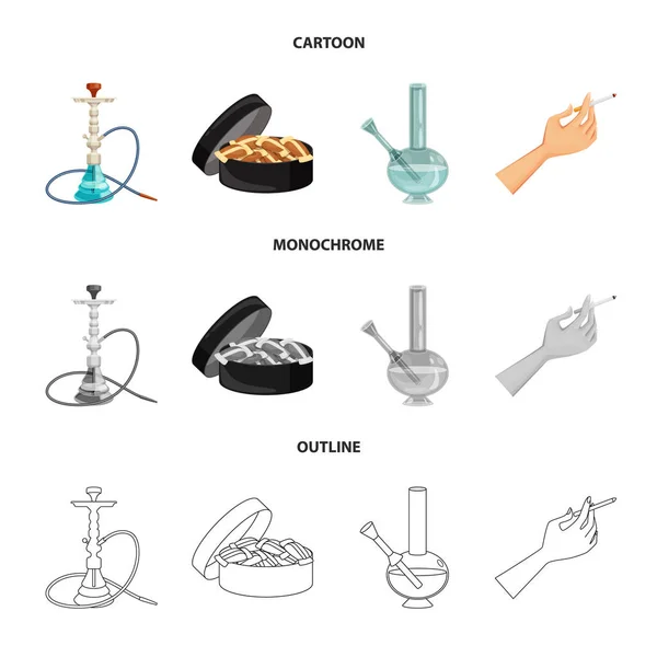 Illustrazione vettoriale del logo di rifiuto e arresto. Serie di rifiuti e abitudine stock vettoriale illustrazione . — Vettoriale Stock