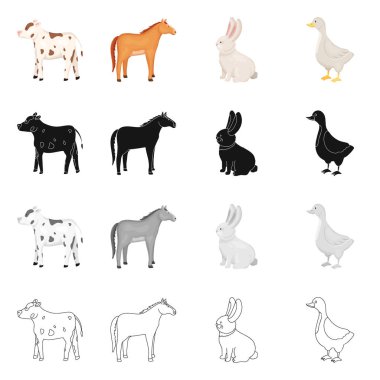 Üreme ve mutfak simge vektör tasarımı. Set ıslahının ve organik stok vektör çizim.