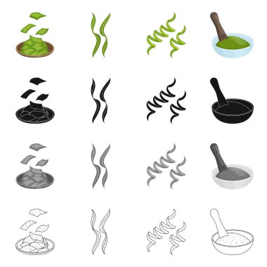 Protein ve deniz logo vektör tasarımı. Protein ve doğal hisse senedi vektör çizim.