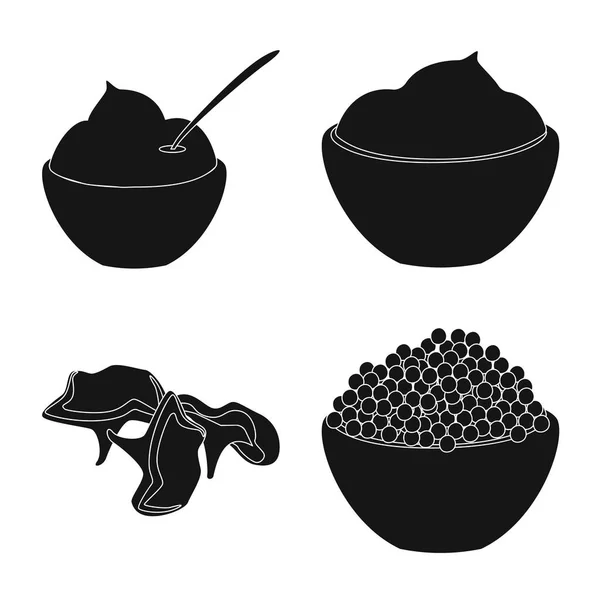 Diseño vectorial de símbolo orgánico y de cocina. Colección de orgánico y sabores icono vectorial para stock . — Vector de stock