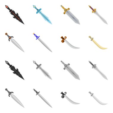 Oyun ve zırh işareti vektör Illustration. Oyun ve bıçak hisse senedi simgesi için web topluluğu.