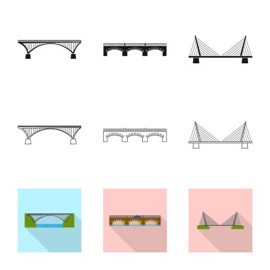 Bağlantı ve tasarım logo vektör Illustration. Bağlantı ve web için yan hisse senedi simgesi toplama.