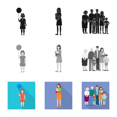 Karakter ve avatar logo yalıtılmış nesne. Karakter ve portre hisse senedi simgesi için web topluluğu.