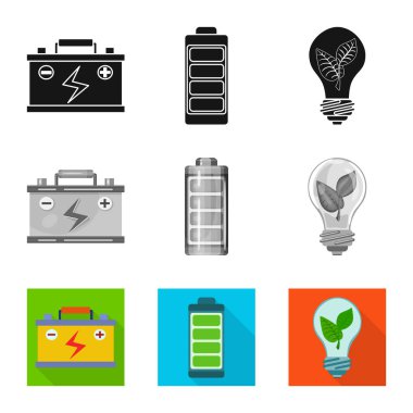 Yenilik ve teknoloji logo yalıtılmış nesne. Dizi yenilik ve doğa hisse senedi vektör çizim.