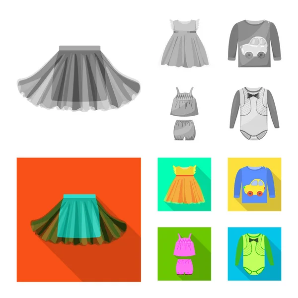 Векторная иллюстрация моды и логотипа одежды. Набор векторных значков моды и хлопка для склада . — стоковый вектор