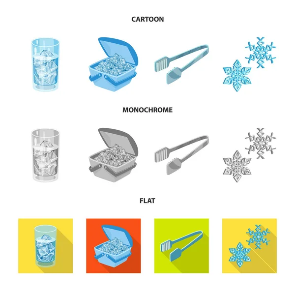 Ilustración vectorial de textura y símbolo congelado. Colección de textura e icono de vector transparente para stock . — Vector de stock