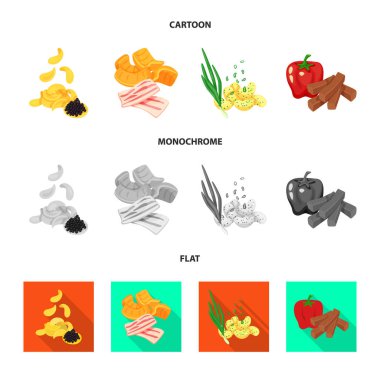 Tat ve daiç logo vektör Illustration. Tat ve hisse senedi için organik vektör ikon koleksiyonu.