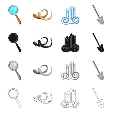 Hikaye ve öğeleri logosu yalıtılmış nesne. Hisse senedi için hikaye ve öznitelikleri vektör simge kümesi.