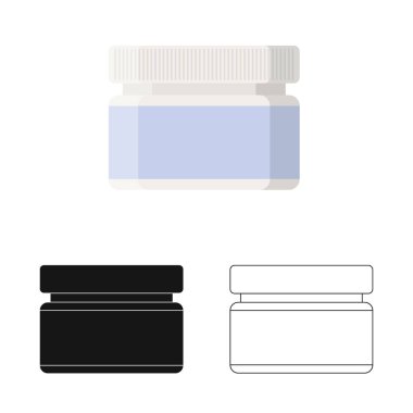 Perakende ve sağlık sembol vektör tasarımı. Hisse senedi için perakende ve sağlık vektör simge kümesi.